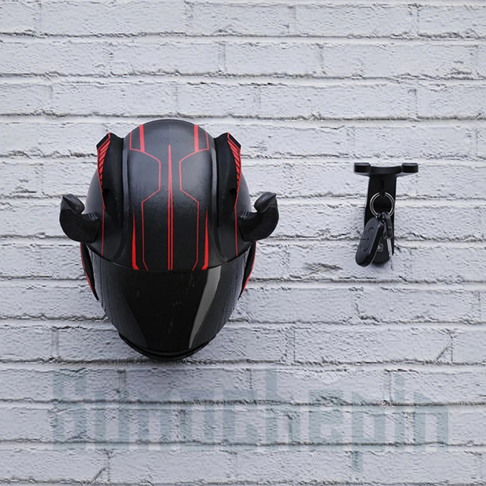 Motorcycle Helmet Hook Racks Kitchen Cabinet Shelf Wall Mount Hook Multipurpose Display Hanger Stand Wall-Mounted Storage Holder