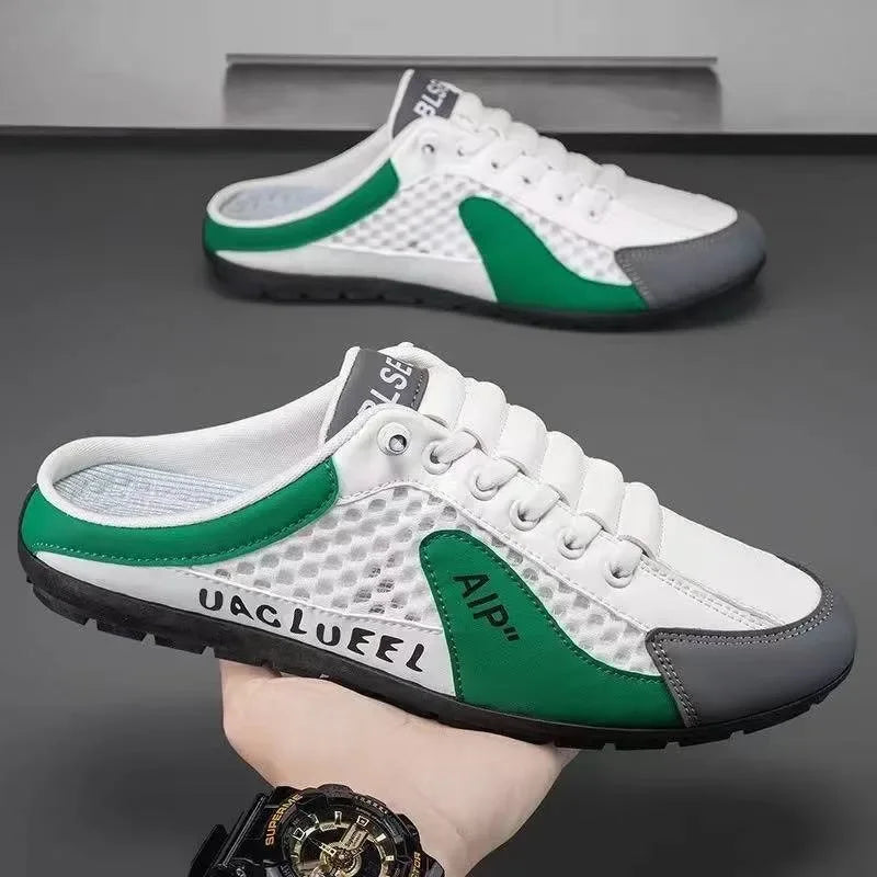 Men's Fashion Soft-soled Half Slippers Summer Men Trendy Bottom Casual Shoes Soft Sole Support Shoes Sneakers Zapatos De Hombre - Shoppiline