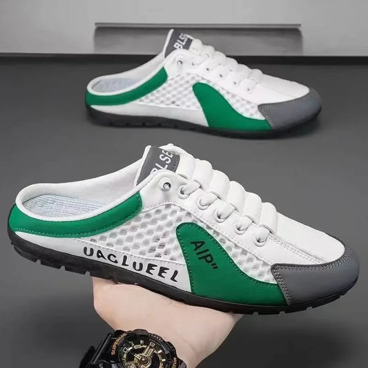 Men's Fashion Soft-soled Half Slippers Summer Men Trendy Bottom Casual Shoes Soft Sole Support Shoes Sneakers Zapatos De Hombre - Shoppiline