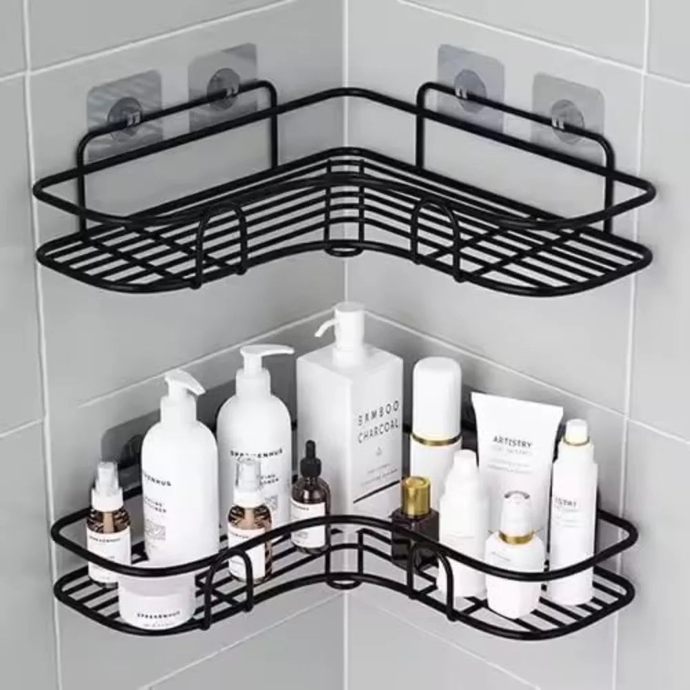 Corner Shower Caddy – Wall-Mount Bathroom Storage Shelf for Shampoo & Toiletries - Shoppiline