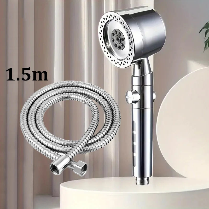 New High Pressure Water Saving Filter Shower Head 5 Modes Handheld Shower Head One Button Stop Bathroom Accessories Set - Shoppiline