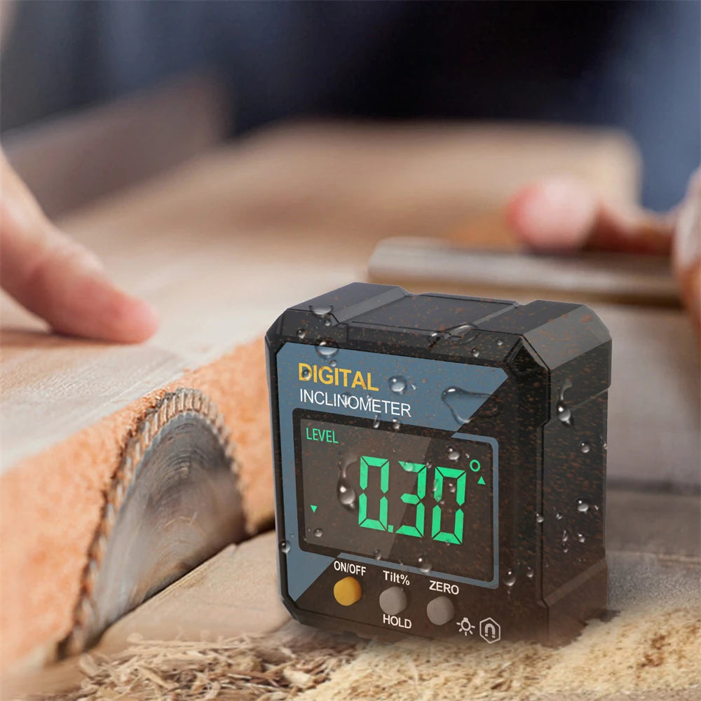 Woodworking Tools 4-sided Magnetic Dual Laser Inclinometer Digital Angle Measuring Instrument with Tilt Measurement Laser Level - Shoppiline