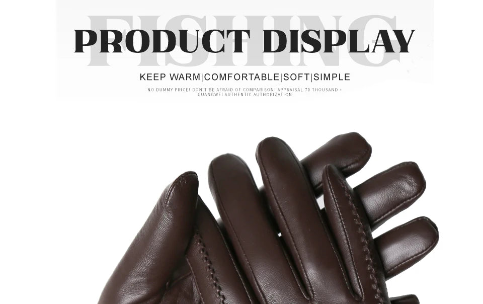 Women's sheepskin gloves winter warm plus velvet short thin touch screen driving color women's leather gloves good quality -2226