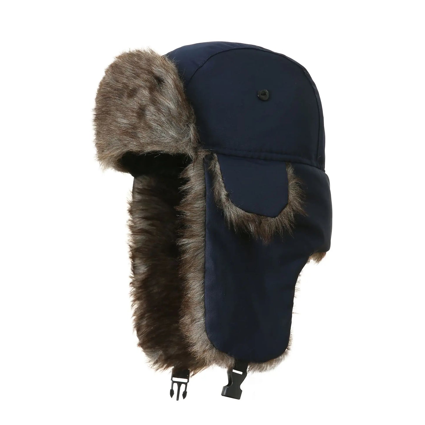 Unisex Warm Mens Women Trapper Cap Aviator Trooper Earflap Winter Flaps Ski Hat New Bomber Hats Russian Ski Hat Faux Fur Hats