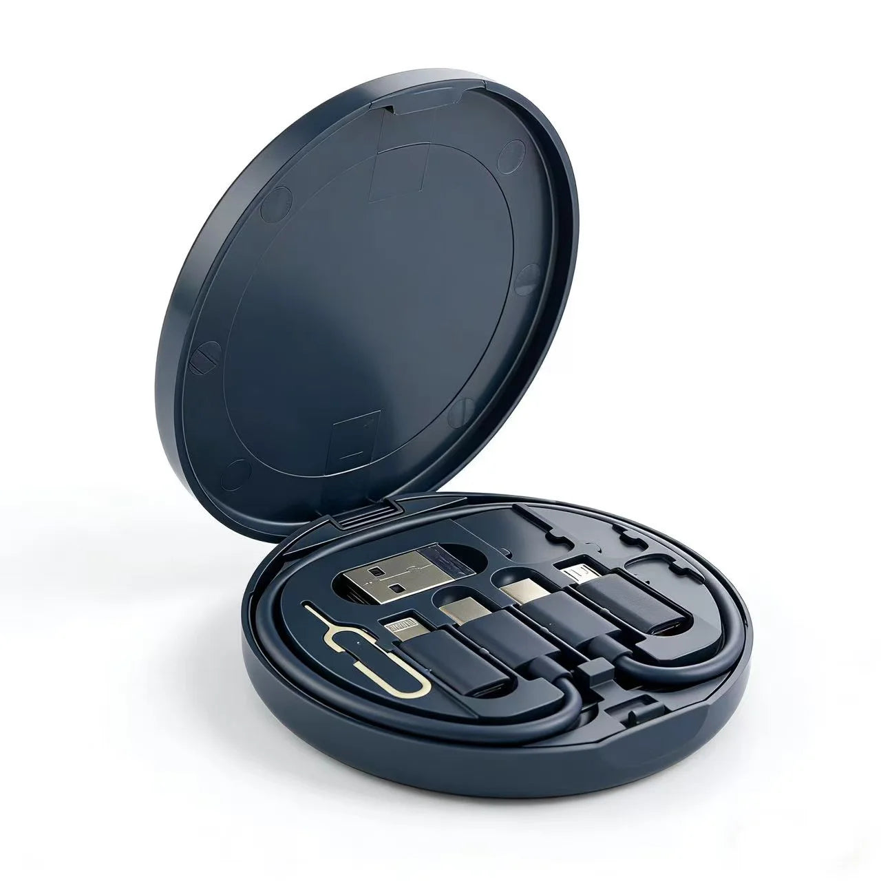Portable Multifunctional Data Cable Storage Box, 60W Fast Charging Mobile Phone Holder Charging Cable Set Multi Head Conversio