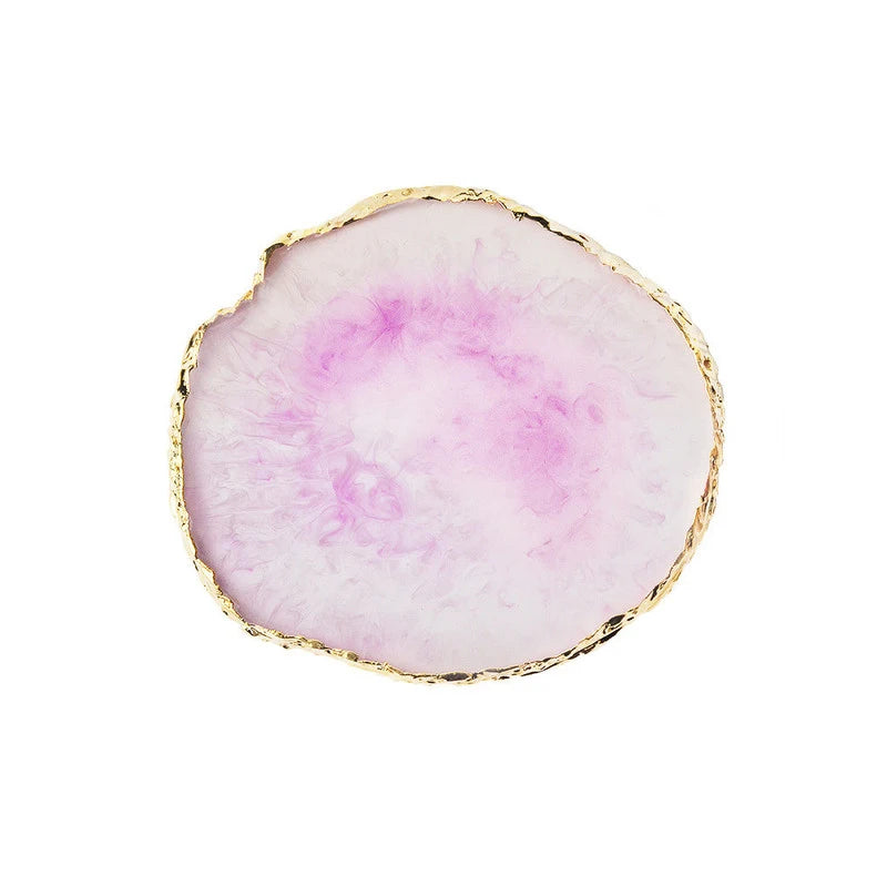 Round Resin Onyx Stone Nail Palette Nail Art Display Stand Gel Polish Tray Mixed Painting Pigment Tray Nail Art Display Stand