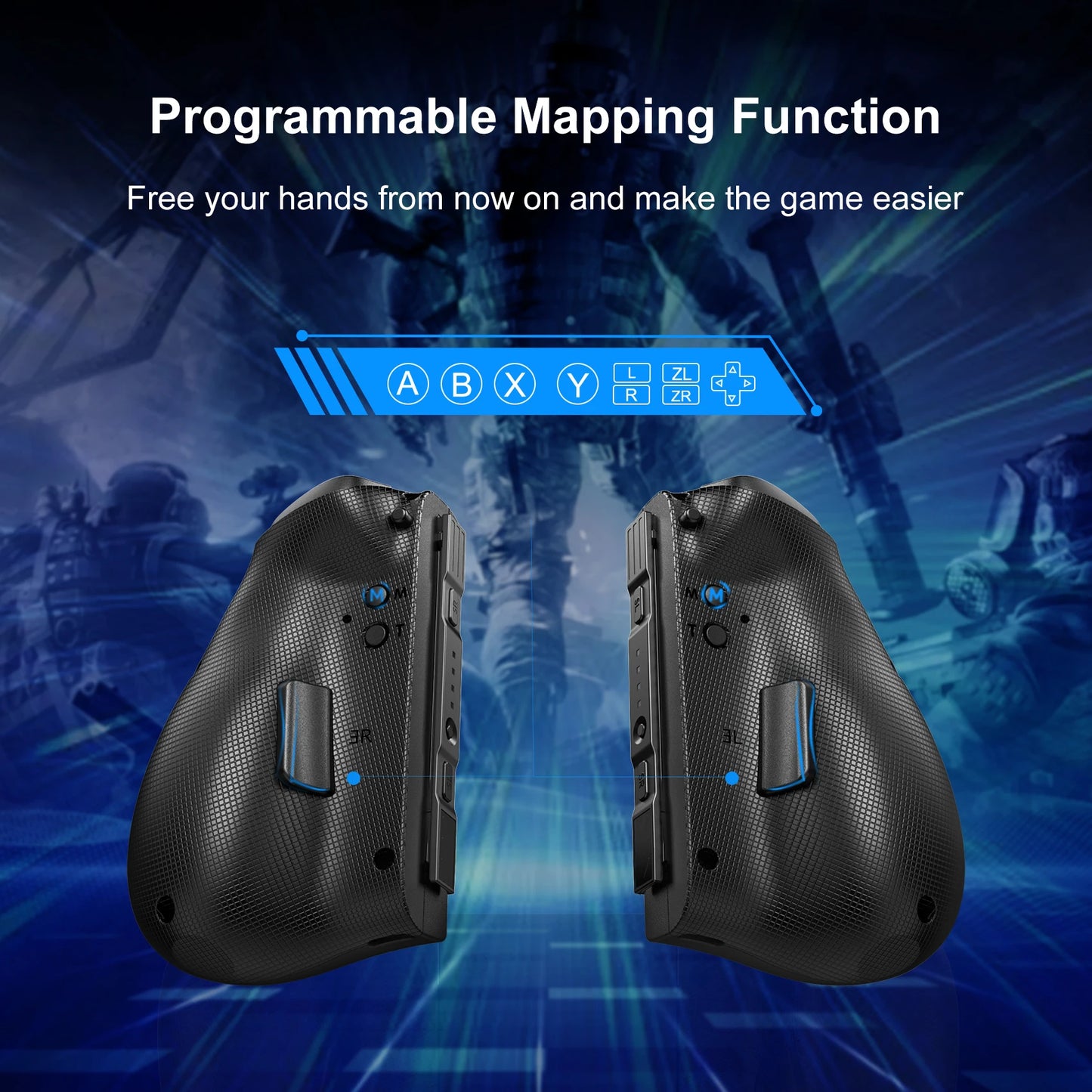 Manette sans fil LinYuvo KS37 Meteor Light pour Switch/Switch OLED, avec fonctions programmables, gyroscope 6 axes, Turbo et vibration