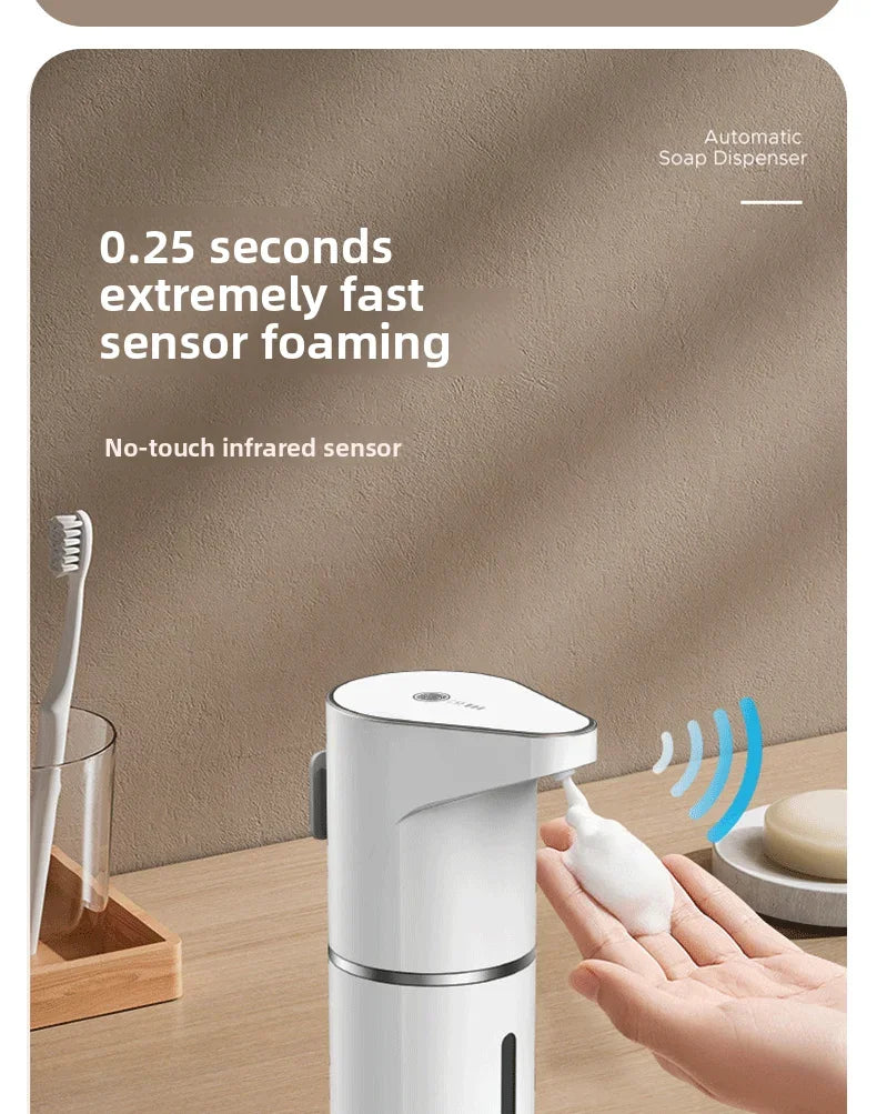 New Bathroom Automatic Sensing Soap Dispenser Type C Multiple Levels Contactless Electric Frother Charging Wall Mounted Vertical