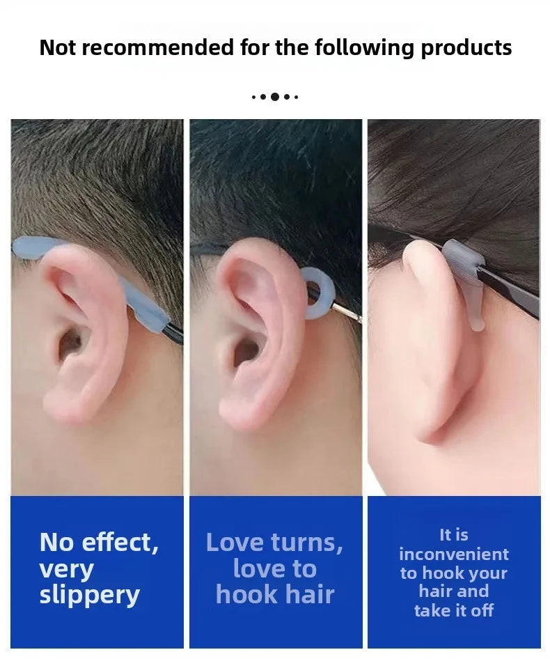 10/20/30/100pcs Anti-slip Silicone Ear Grip Glasses Eyeglasses Leg Ear Hook Stopper Bracket Fastener Accessories Temple Tip
