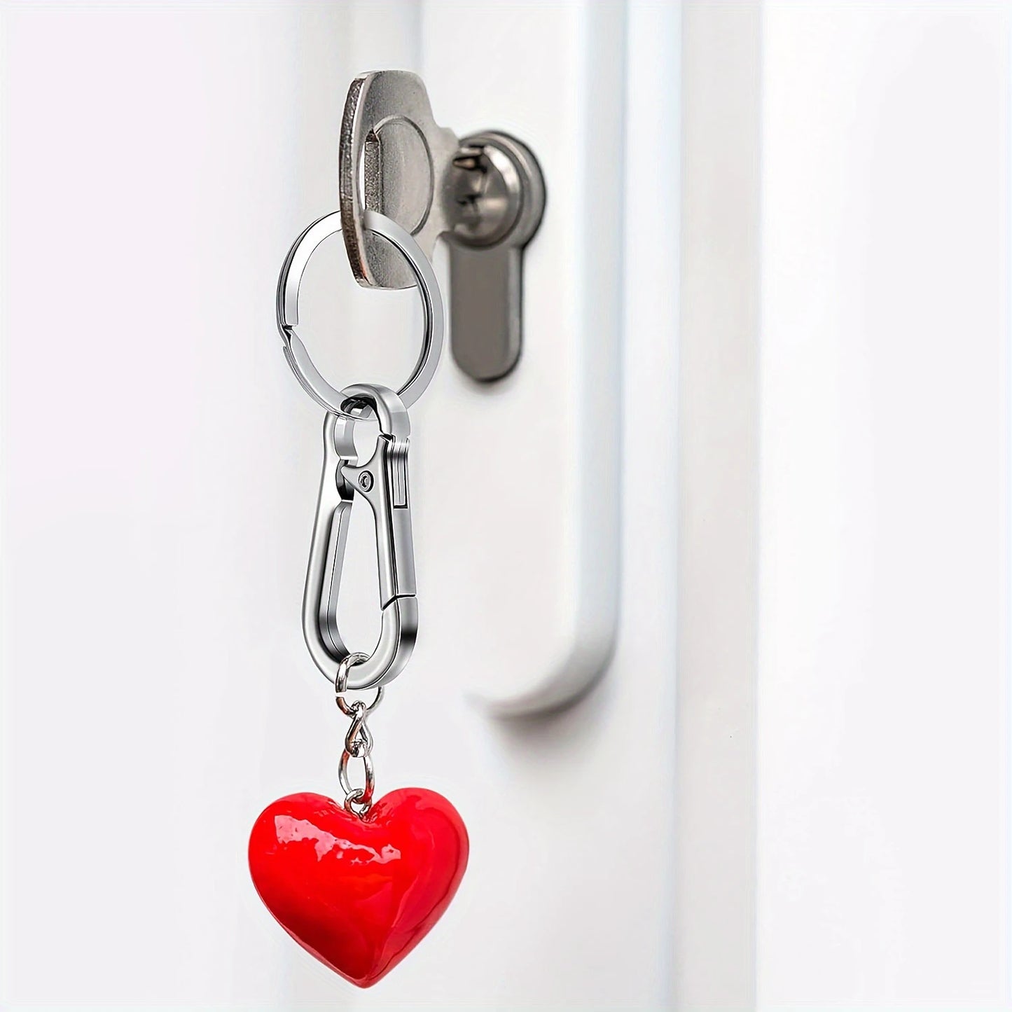 4Pcs Carabiner Clip Keychain Metal Carabiner Shape Key Ring Keyring Key Holder Clips Hook Holder Organizer for Car Keys Finder