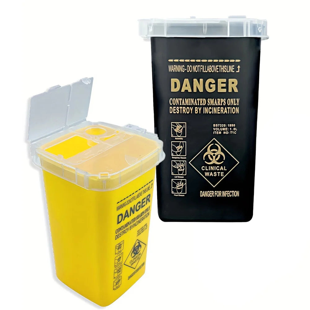 Tattoo Artist Waste Box Plastic Medical Supplies Container Tattoo Piercing Needles Disposal Sharps Container tattoo supplies