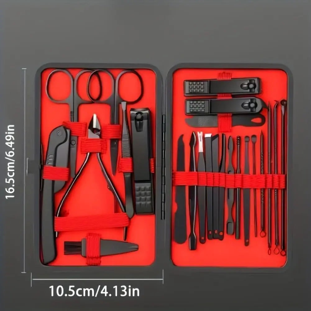 24-teiliges Maniküre-Set, professionelles Pediküre-Set, Nagelpflegeset, Zehennagelknipser für Männer und Frauen, Nageltrimmer