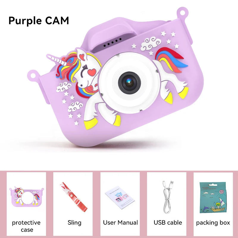 Christmas Children Camera HD 1080P Toddler Digital Video Camera 2.0inch Kids Camera with Silicone Cases Toys for Christmas Gifts - Shoppiline