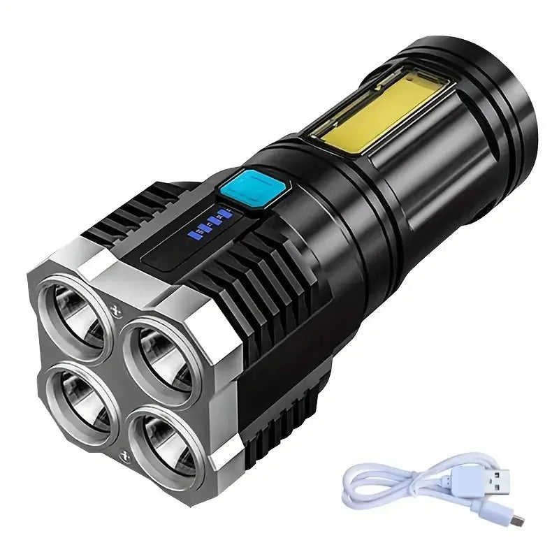 Super Bright Mini LED Flashlight USB Rechargeable Portable COB Torch with Magnetic Tail & Clip for Outdoor Camping Emergency Wor
