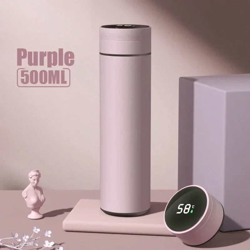 500ML Temperature Display Thermos Cup Stainless Steel Divided Thermos Bottle Outdoor Vacuum Insulated Cup Father's Day Gift - Shoppiline