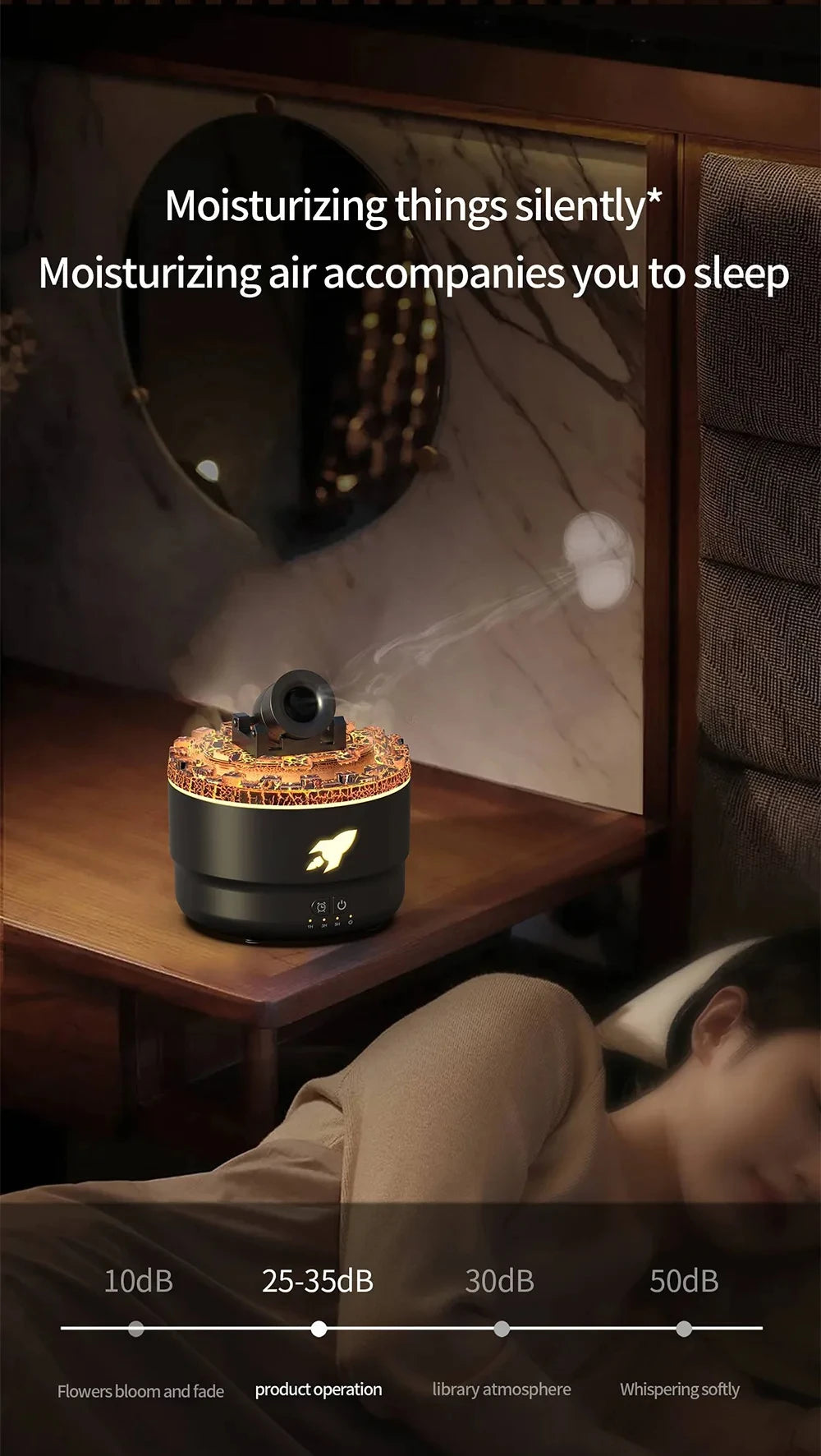 HOMEFISH Aromatherapy Diffuser  Spray Air Humidifier 7Colour Gradient Night Light Ultrasound Essential Oil Arome Diffuser