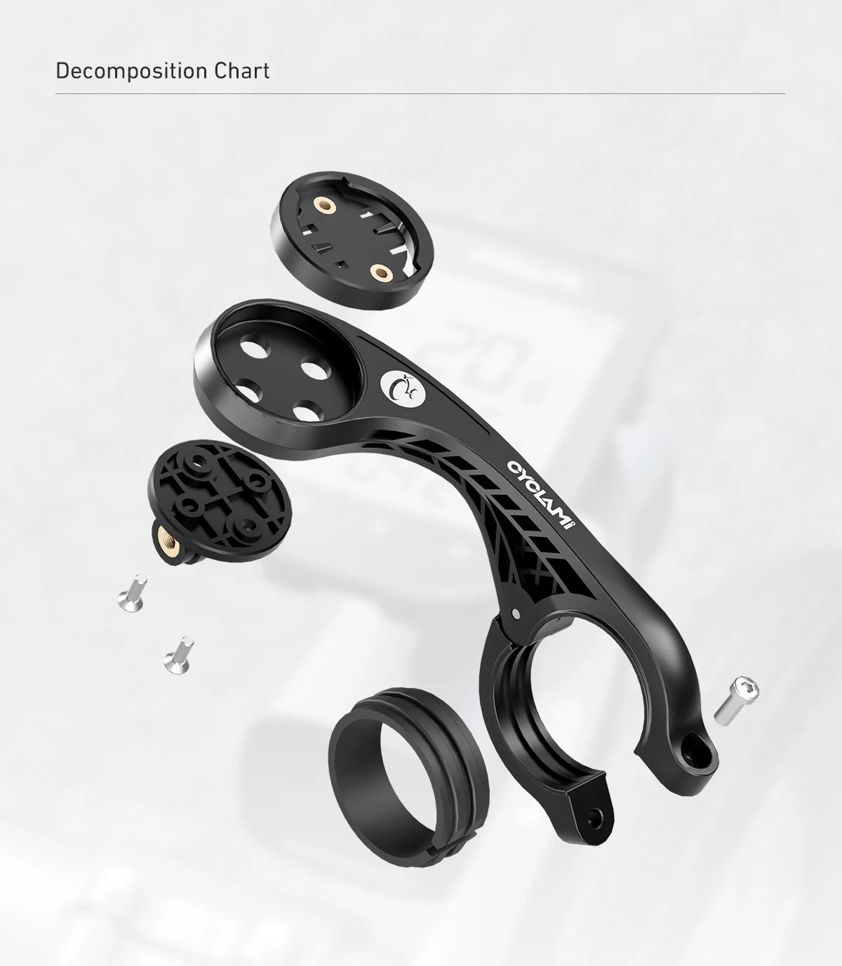 CYCLAMI S2 Bike Computer Mount Mountain Road Bicycle GPS Headlight Holder Bracket Support For GARMIN XOSS IGPSPORT Magene Coospo