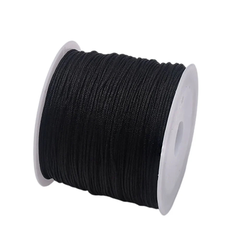 50Yds 0.8mm Crafts Nylon Cord For Jewelry Making Braided Nylon Satin String for Bracelets Necklace Jewelry Accessories