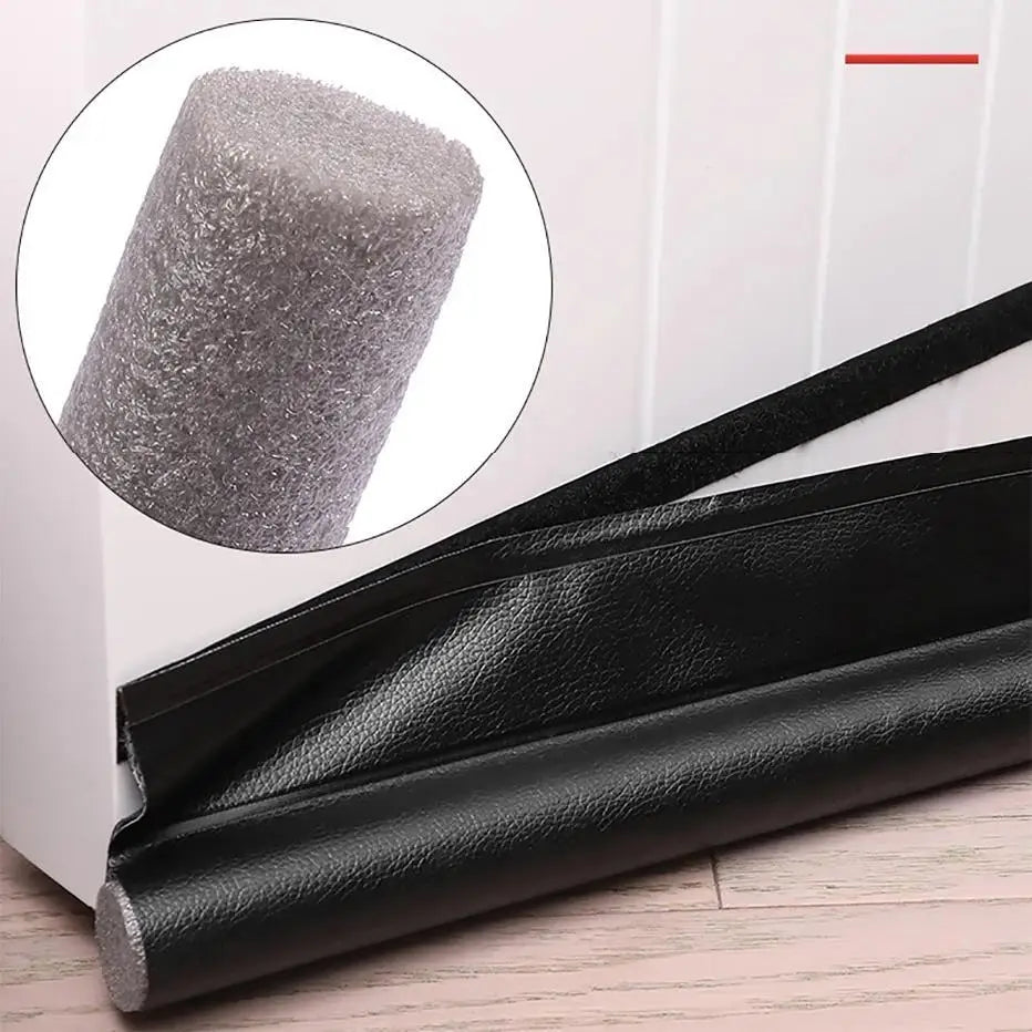 Door Draft Stopper Adjustable Under Door Seal Strip Weatherproof One Side Gap Blocker Foam Weatherstrip for Cold Air Prevention
