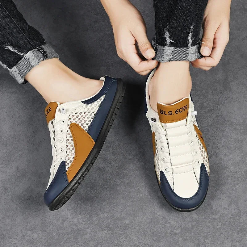 Men's Fashion Soft-soled Half Slippers Summer Men Trendy Bottom Casual Shoes Soft Sole Support Shoes Sneakers Zapatos De Hombre