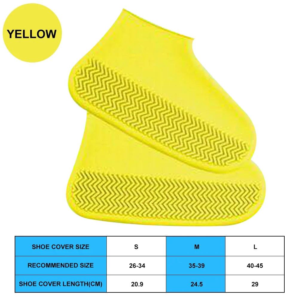 Waterproof Shoe Covers Silicone Anti-Slip Rain Boots Unisex Sneakers Protector for Outdoor Rainy Day Protectors Shoes Cover