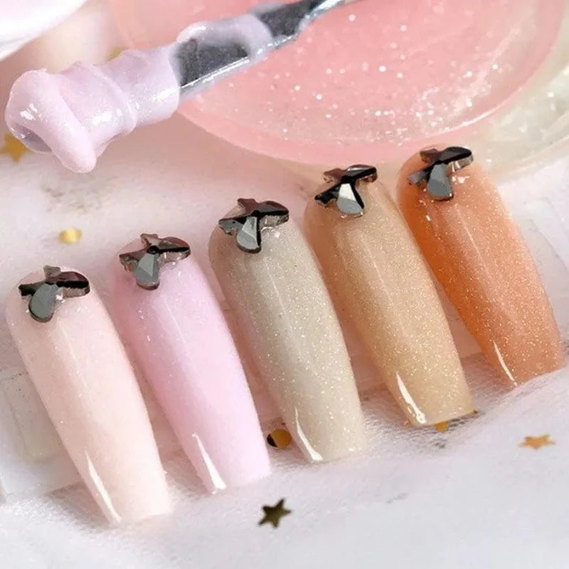 MSHARE Poly Nails Acryl Gel 60ml Builder UV Led Acrylgel Nagelverlängerungen Acryl Rosa Weiß Klar Acrylat HEMA TPO-freies Gel