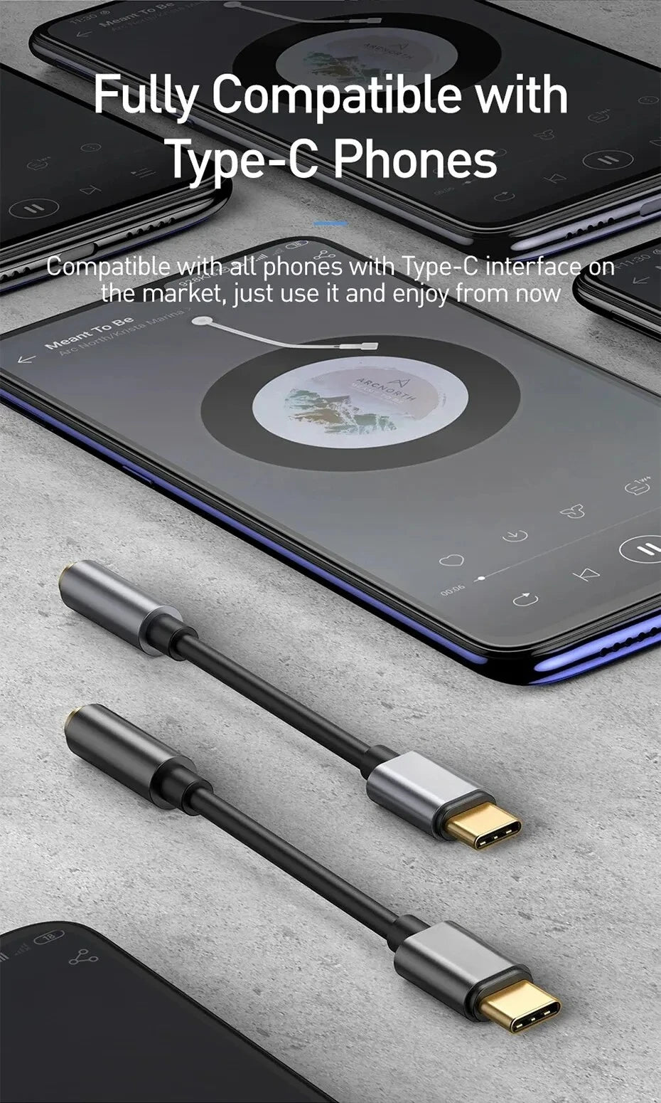 Type C to 3.5mm Earphone Jack AUX USB C Cable Adapter for P40 P30 Pro 10 9 Type C Headphone Audio Adapter