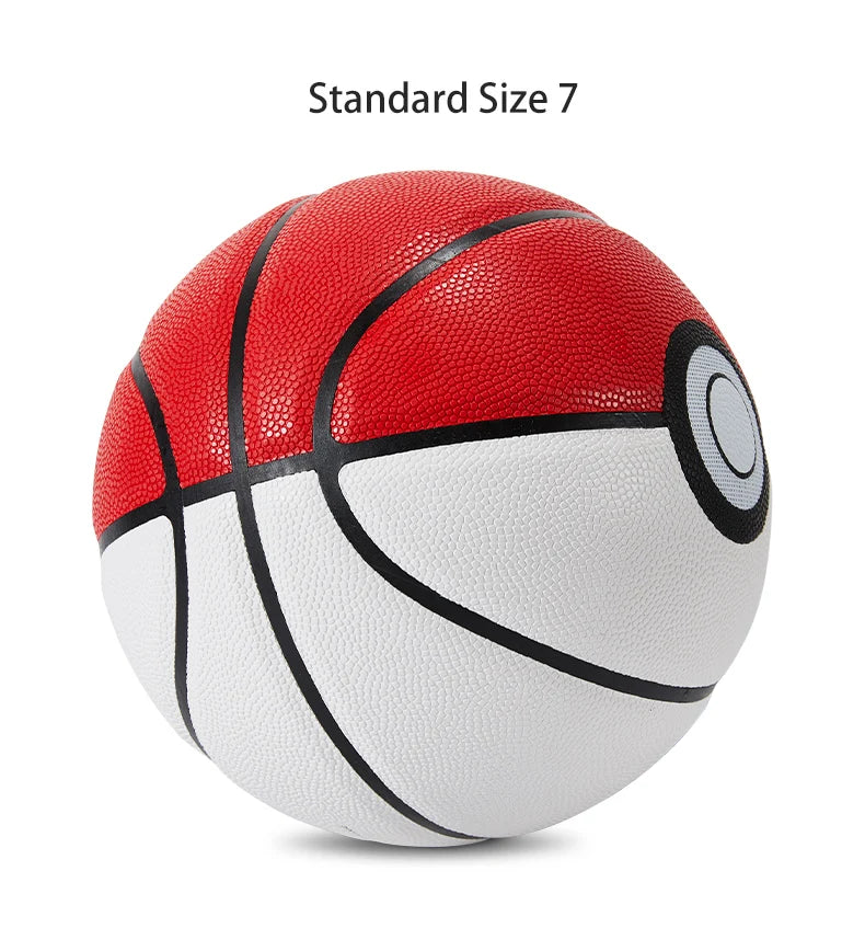 High Quality White Red PU Basketball Official Size 7 Professional Basketball with 4 Layers Outdoor Indoor Durable Ball