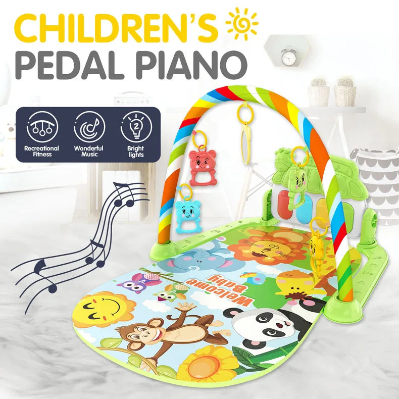 Baby Musik Spieldecke Krabbeldecke Neugeborenen Teppich Pedal Klaviertastatur Baby Fitness Rack Spielmatte Krabbelspielkissen Spielzeug Geschenk