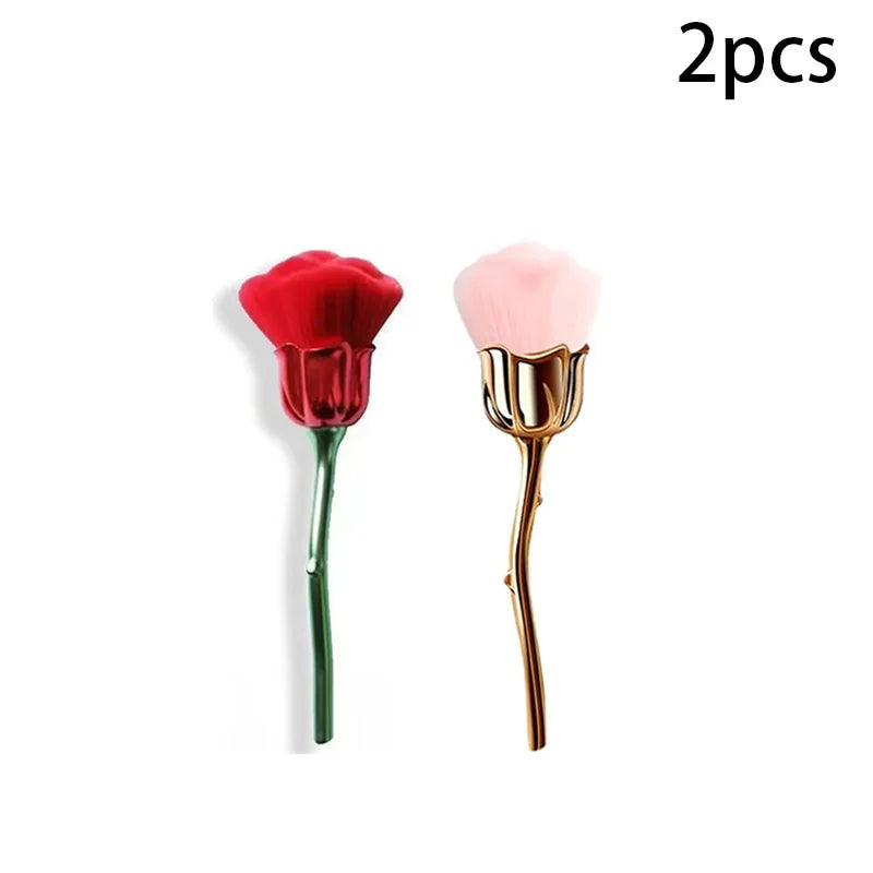 Rose-shaped Soft Brush For Manicure Nail Art Dust Brush Nail Dust Brush Gel Polish Dust Cleaning Nail Brushes Tool Nail Supplies