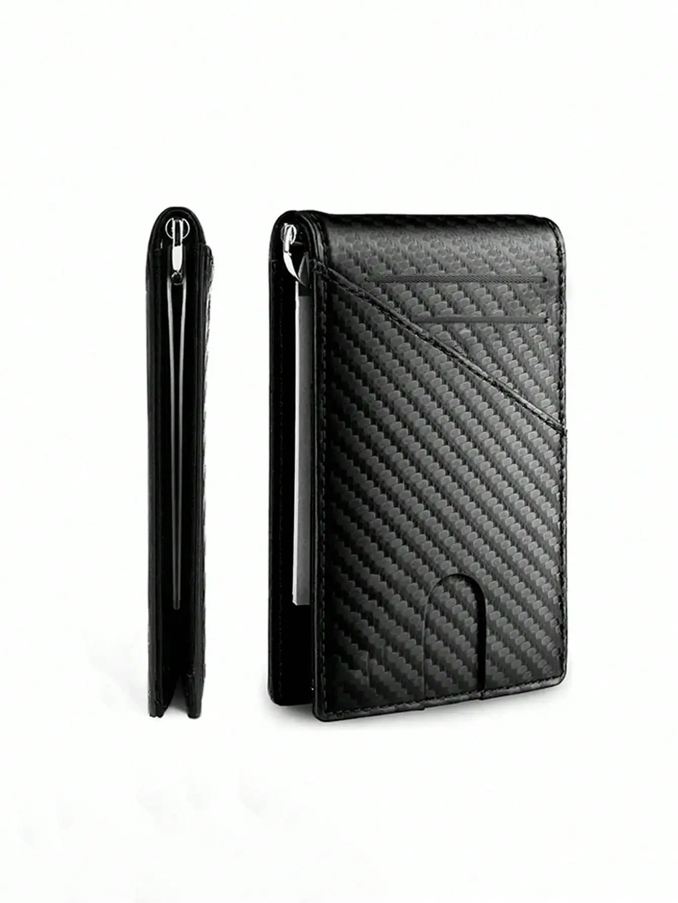 Rfid Carbon Fiber Men Wallets Man Card Holder Money Bag Slim Thin Mini Wallet Male Small Short Purse Black Walet Billfold Vallet