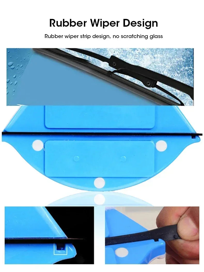 Dual Sided Magnetic Glass Cleaner High Rise Window Wiper With Automatic Drainage System For Home Office Multi Surface Cleaning