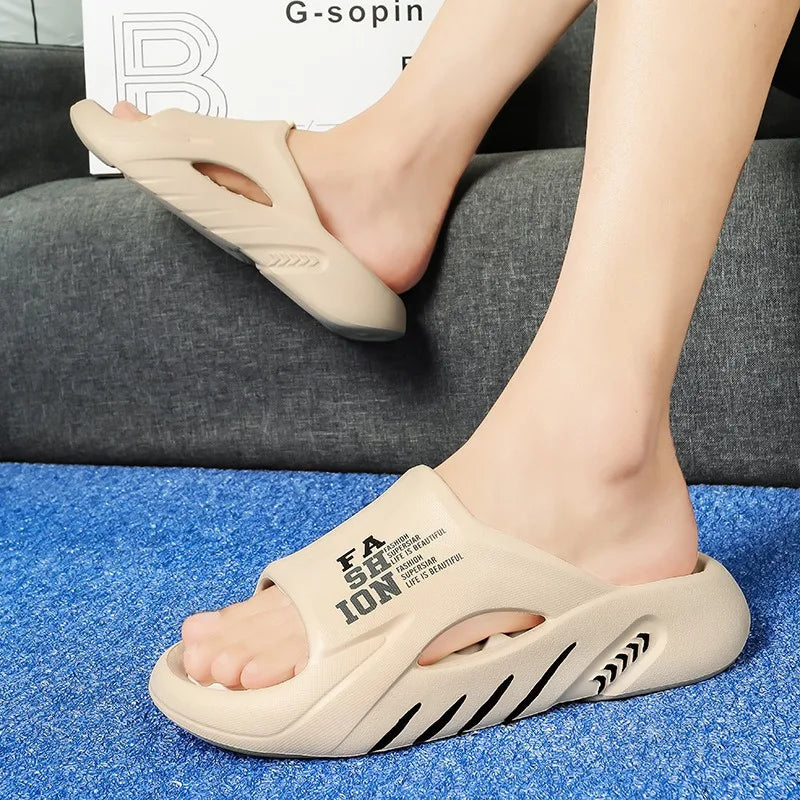 New Summer Man Massage Slippers 2026 Indoor Outdoor Beach Sandals Soft Bottom Casual Slippers Male Flip Flops Mens Sandals