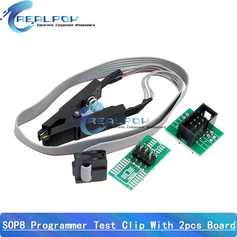 Programmateur CH341A + adaptateur SOIC8 + pince SOP8 avec câble + adaptateur 1,8 V Programmateur USB CH341A EEPROM Flash BIOS adaptateur ZIF