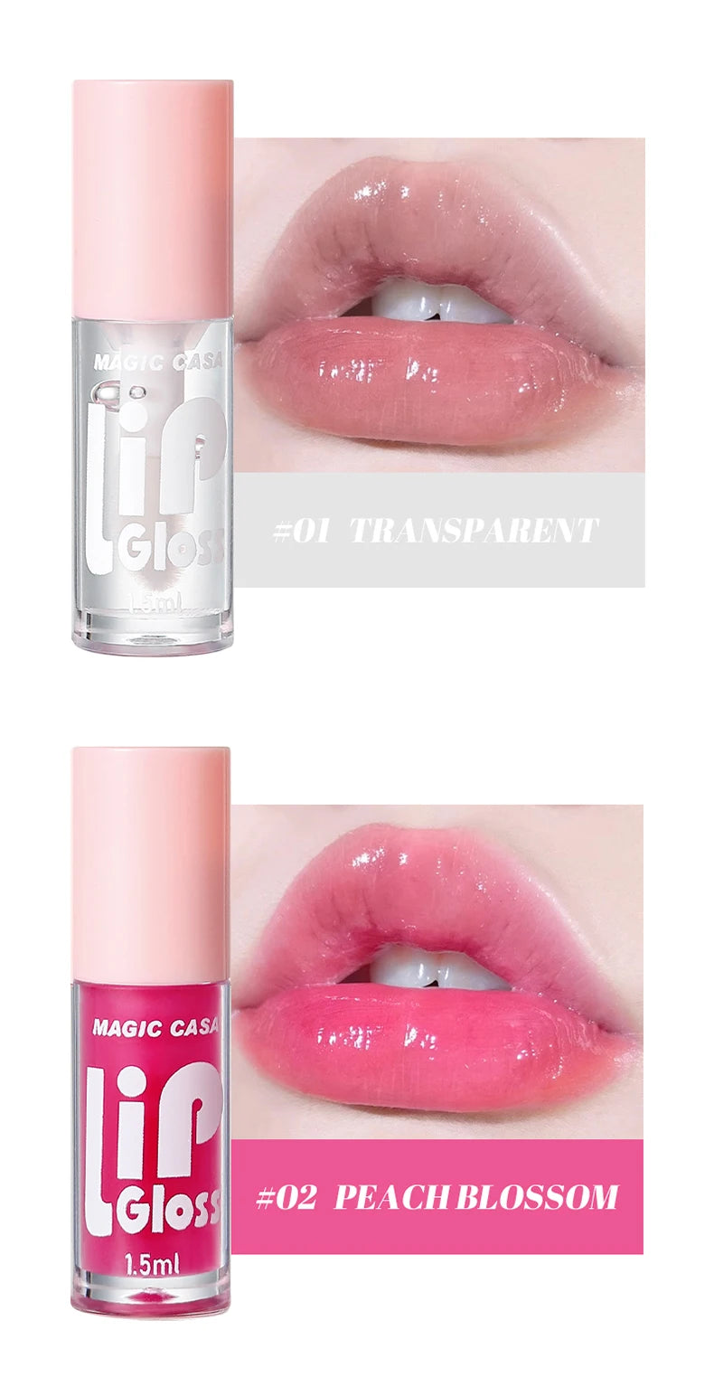 6pcs/set Small bottle Hydrating Jelly Lip Oil long-lasting Moisturizing  smooth shimmering Lip Hydrating Liquid