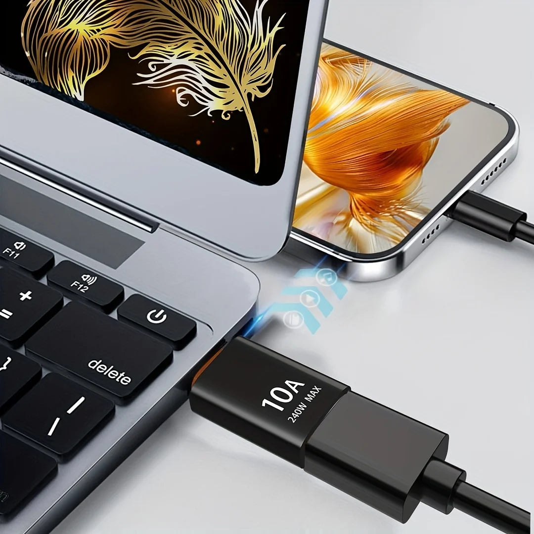 10A USB to Type C Adapter Fast Charging Connector Type C Male to USB Female Converter OTG for Laptop Xiaomi Samsung USB-C otg
