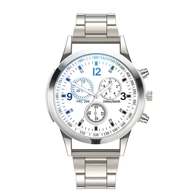 Mode Herren Edelstahluhren Luxus Quarz Armbanduhr Uhr Herren Business Casual Uhr Relogio Masculino