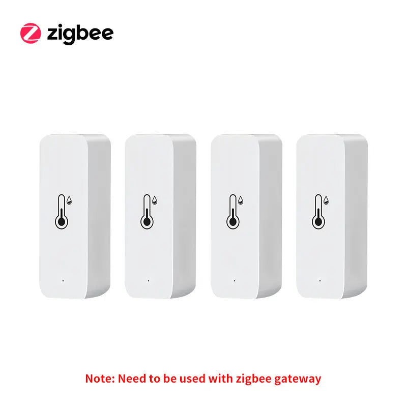 Tuya Zigbee Smart Temperature Humidity Sensor Indoor Hygrometer Thermometer Home Automation Real-time Data Works With Alexa