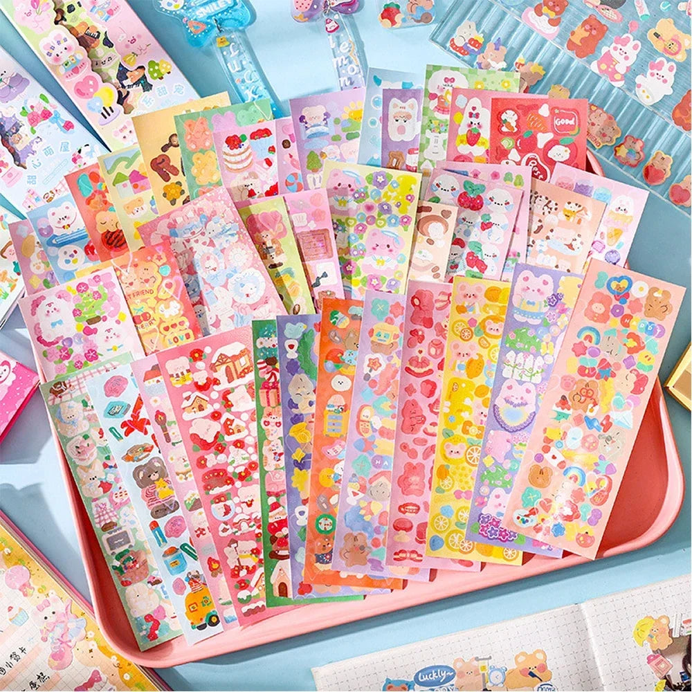 Cute Aesthetic Kawaii Decorative Stickers for Kids Above 6 Scrapbooking Diary Journal Stationery
