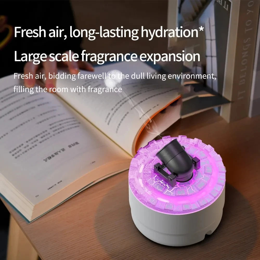 HOMEFISH Aromatherapy Diffuser  Spray Air Humidifier 7Colour Gradient Night Light Ultrasound Essential Oil Arome Diffuser