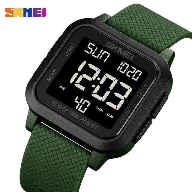 SKMEI 1894 Sport Electronic Watch for Men Shockproof Waterproof Countdown Mens Wristwatch Military Alarm Clock 1960 Reloj Hombre