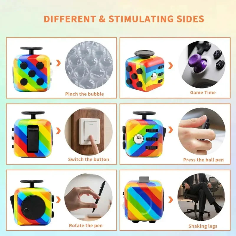 Creative Antistress Fidget Compression Anti-stress Sensory New Novelty Magic Dice Toys for Children Adults Office Stress Relief