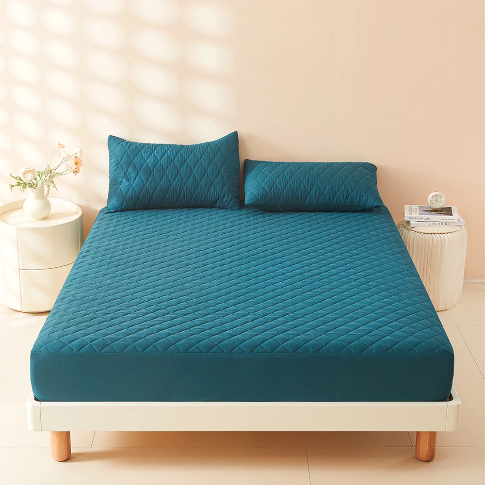 1pc 3D Air Fabric Thick Mattress Cover, 100% Waterproof Mattress Protector, Soft and Breathable Fitted Bed Sheet (No Pillowcase) - Shoppiline