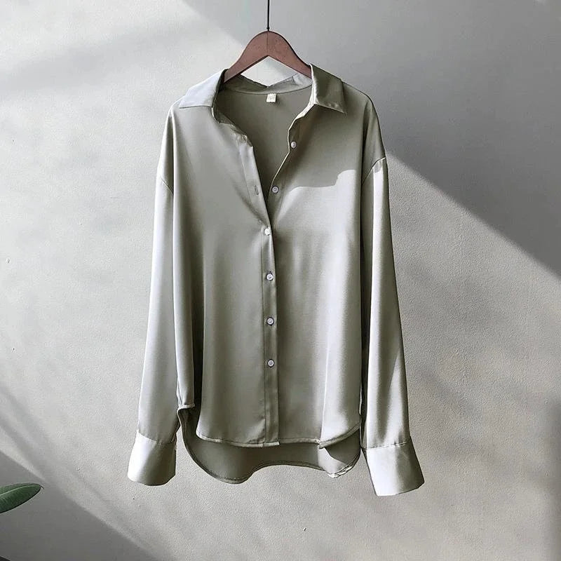 2025 Printemps Chemises et Blouses Nouveaux Cardigans Pullover Femme Haut Tricoté Coréen Manches Longues Revers Bouton Élégance Doux Manteaux Décontractés