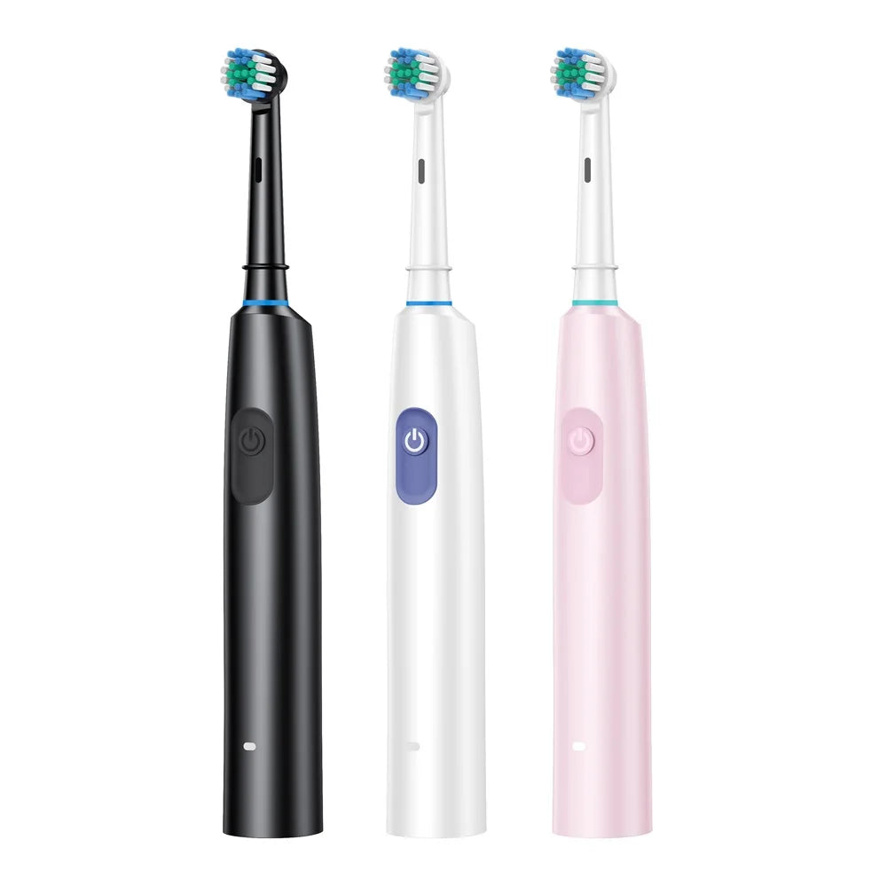 HOMEFISH Bestselling 5-Speed Rotating Electric Toothbrush 360° Rotating Soft Bristle Head Waterproof Sonic Rechargeable