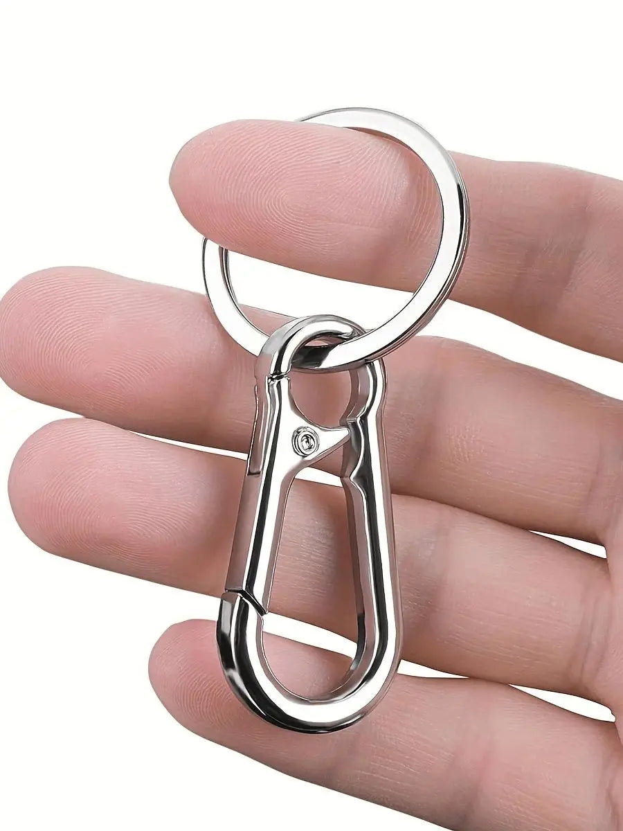 4Pcs Carabiner Clip Keychain Metal Carabiner Shape Key Ring Keyring Key Holder Clips Hook Holder Organizer for Car Keys Finder