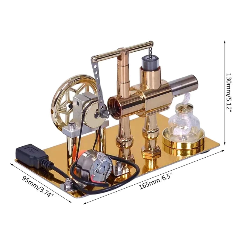 Hot Air Stirling Engine Motor Model Metal Stirling Engine Teaching Aids for Kid