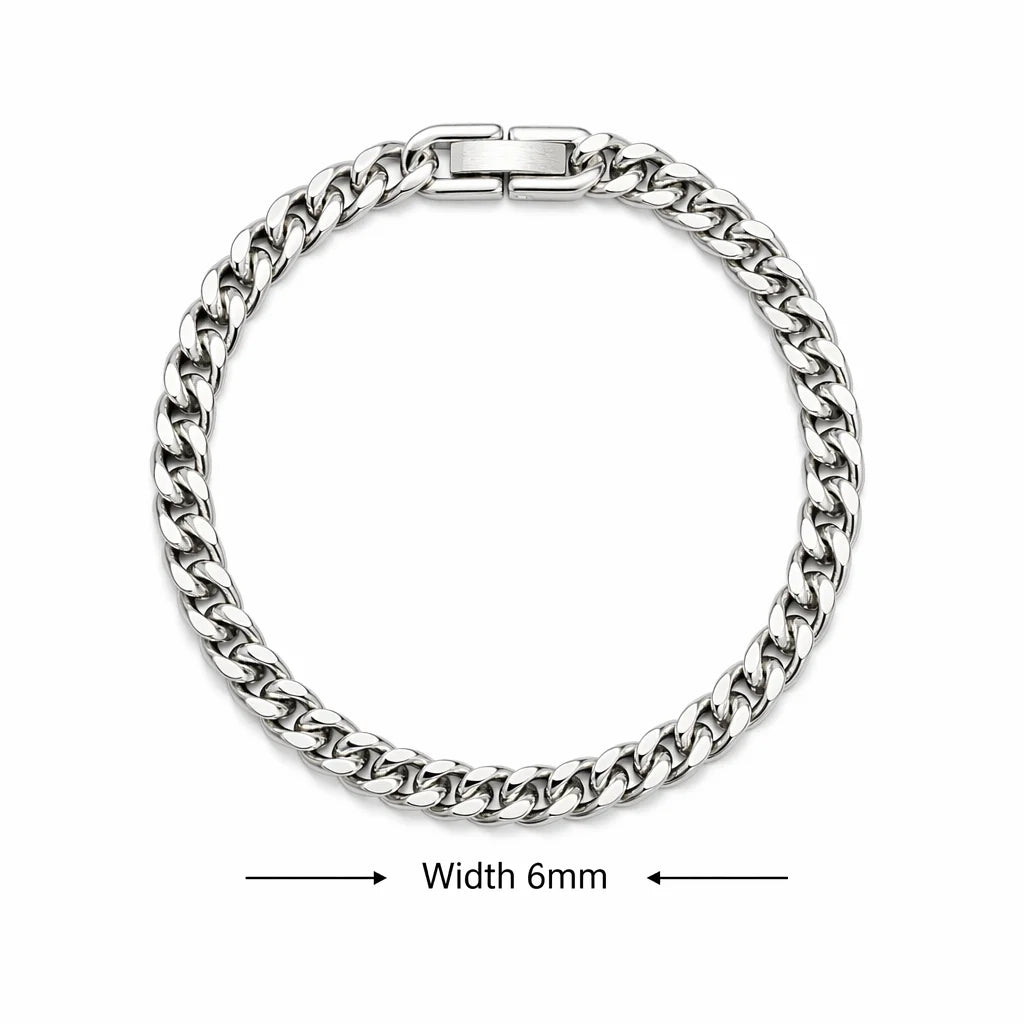 Stainless Steel Braided Double Row Front and Rear Fish Scale Alloy Magnetic Buckle Bracelet with Keel Jewelry New Model