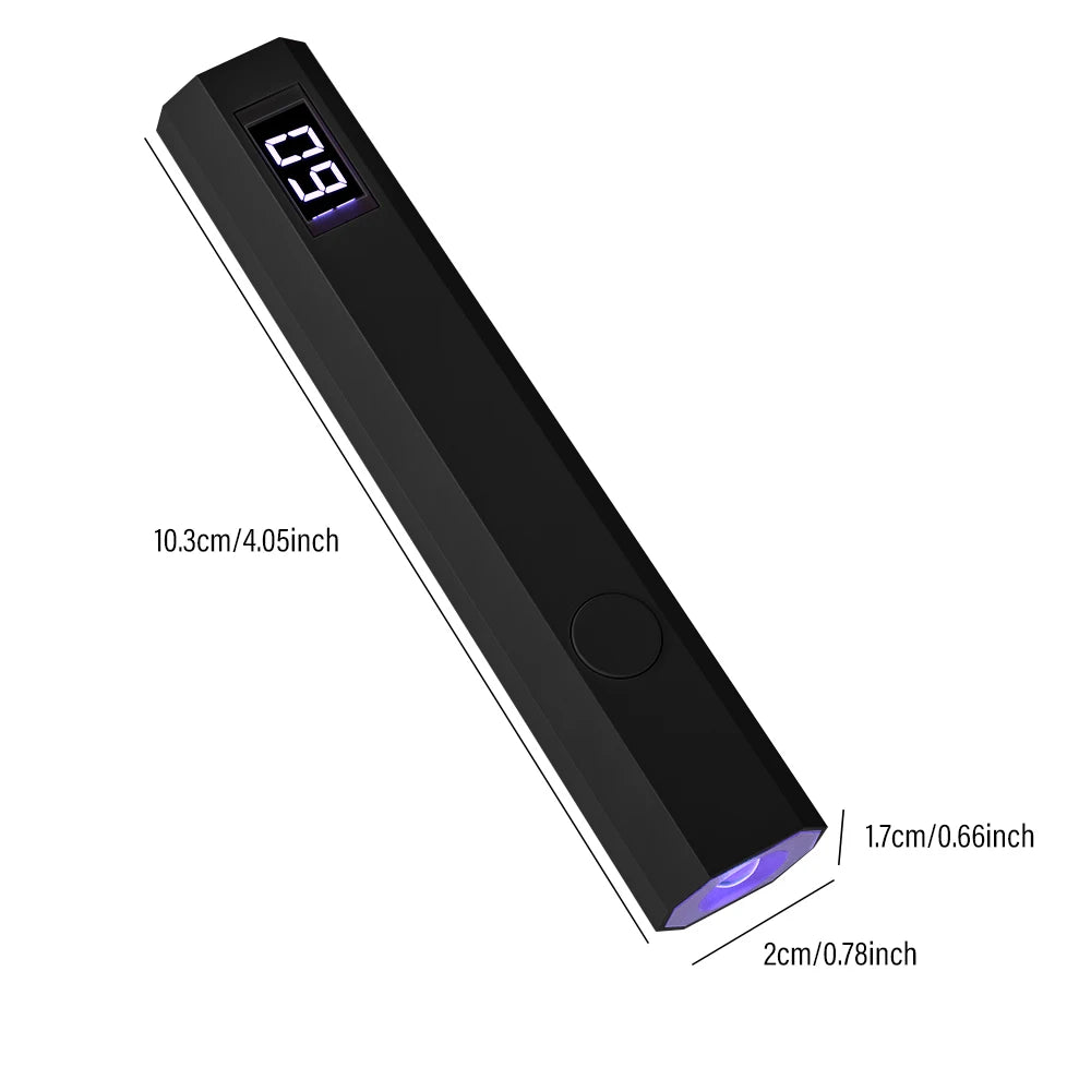 Timing Display Nail Lamp Portable Handheld Mini Family Quick Dry Flashlight Pen Chargeable Nail Dryer Machine Uv Led Nail Lamp