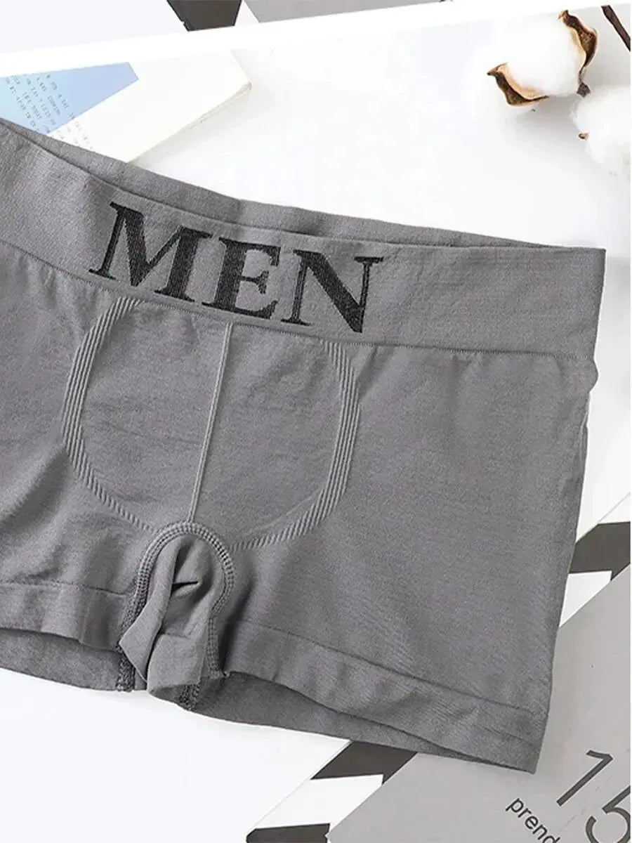 Lot de 5 Boxers Confortables pour Hommes, Couleur Unie, Haute Élasticité, Respirants